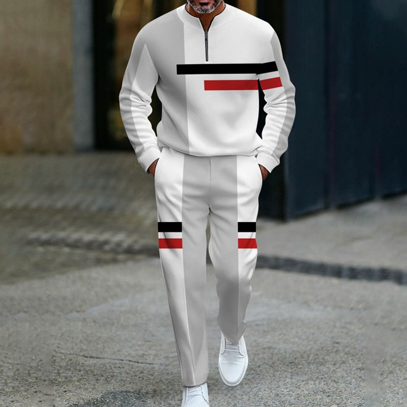 para hombre Half-Zip en bloques de color Tracksuit Set