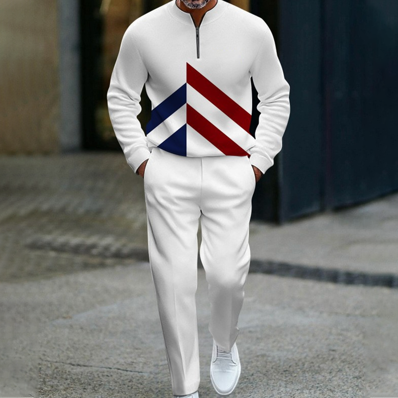 para hombre Half-Zip en bloques de color Tracksuit Set