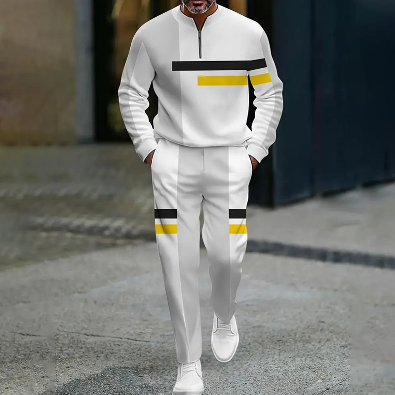 para hombre Half-Zip en bloques de color Tracksuit Set