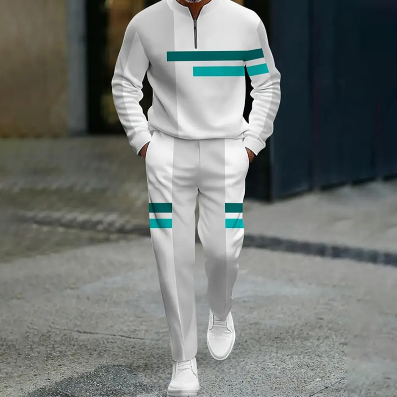 para hombre Half-Zip en bloques de color Tracksuit Set