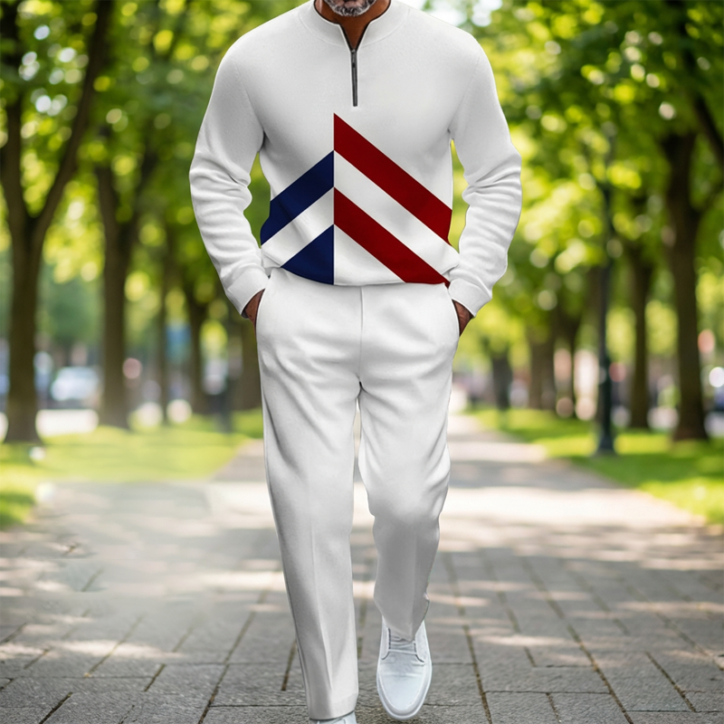 para hombre Half-Zip en bloques de color Tracksuit Set