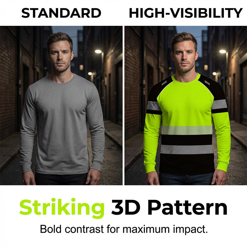 ????50% OFF !! ?para hombre estampado Round-neck de manga larga camisa