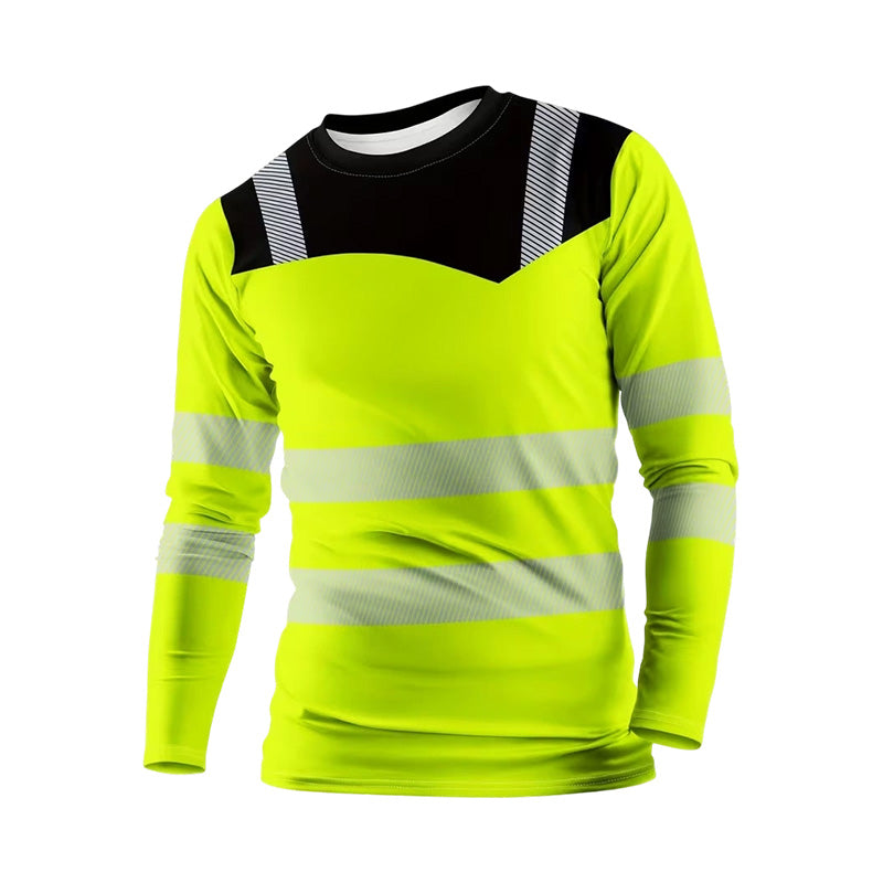 ????50% OFF !! ?para hombre estampado Round-neck de manga larga camisa