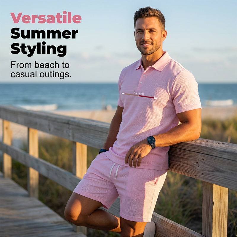 👕 LIMITED-TIME 50% OFF! ✨ para hombre Summer Breathable camisa & shorts Set