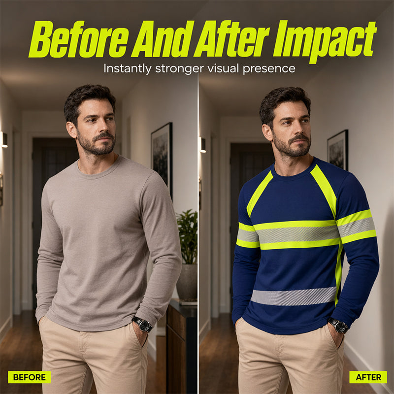 Crewneck en bloques de color de manga larga camiseta