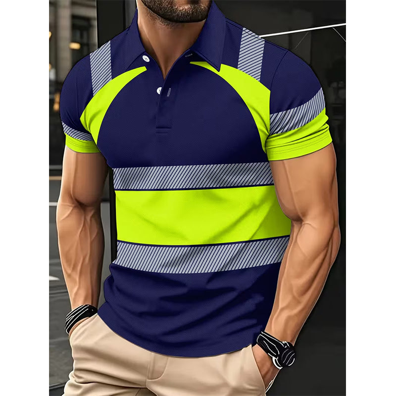 para hombre High Visibility Reflective de manga corta camisa