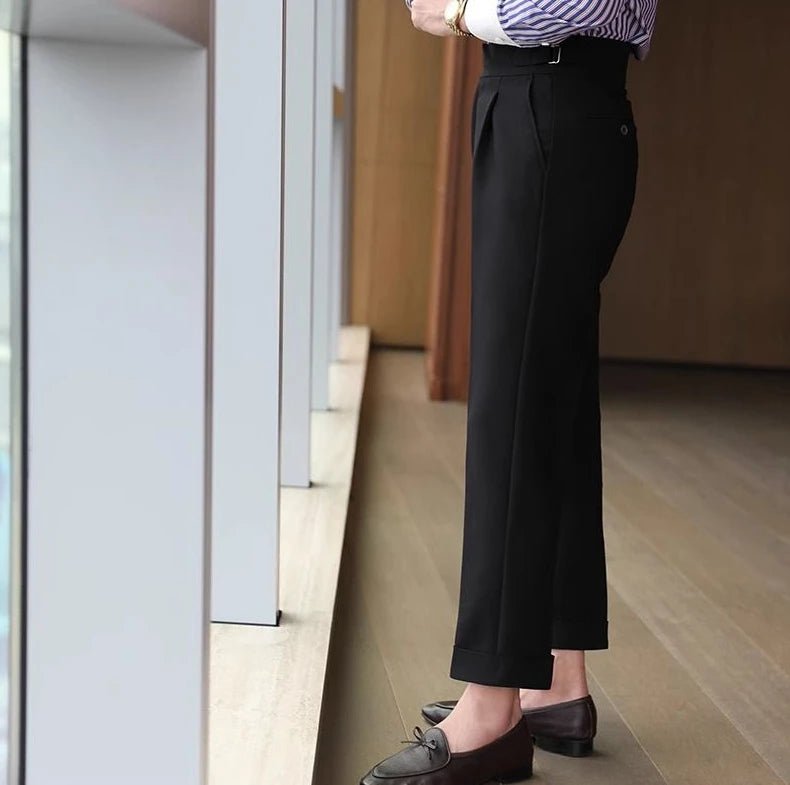 Straight ejecutivo high-waist trousers