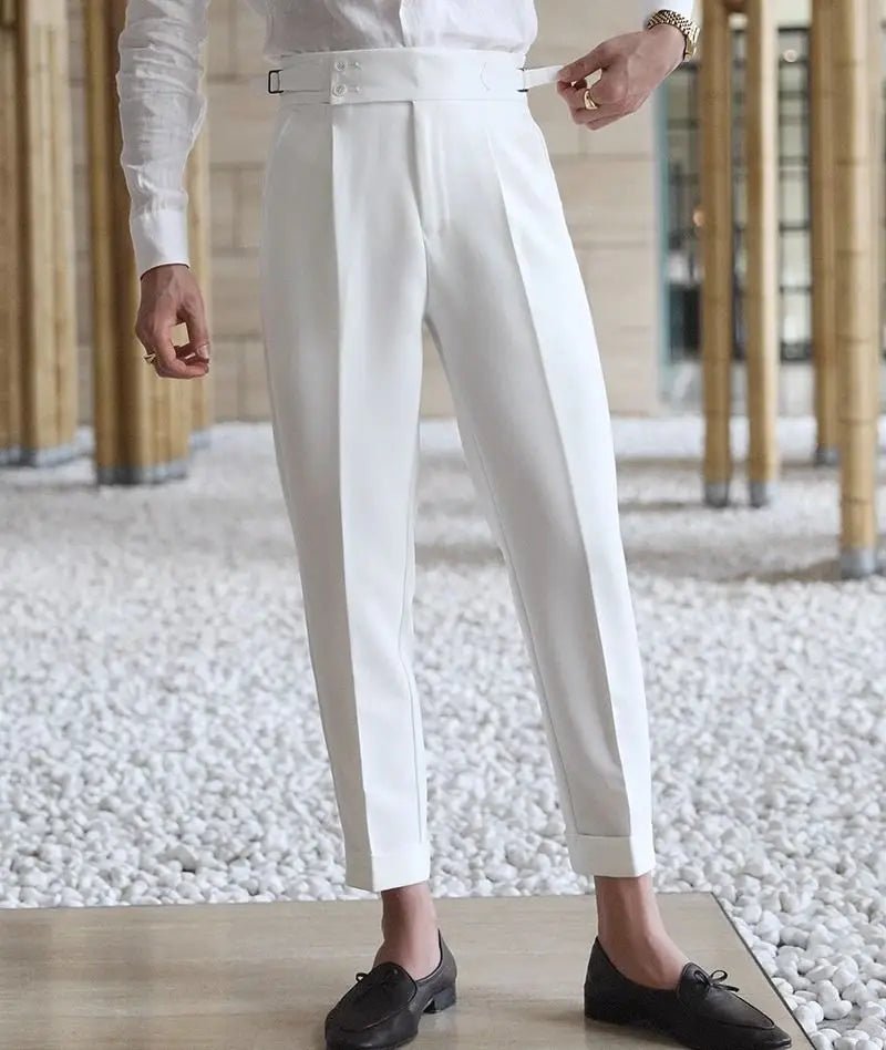 Straight ejecutivo high-waist trousers
