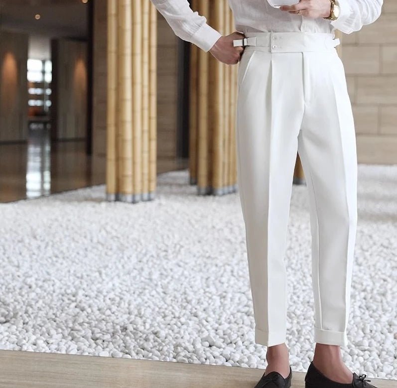Straight ejecutivo high-waist trousers