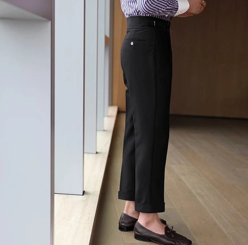 Straight ejecutivo high-waist trousers