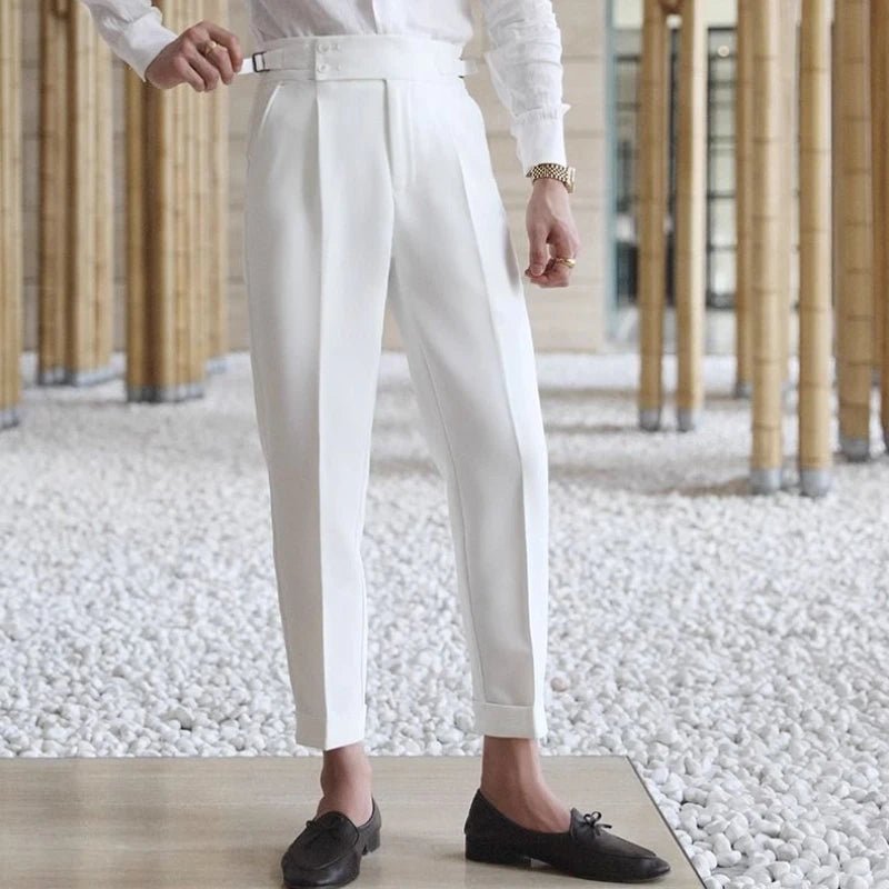 Straight ejecutivo high-waist trousers