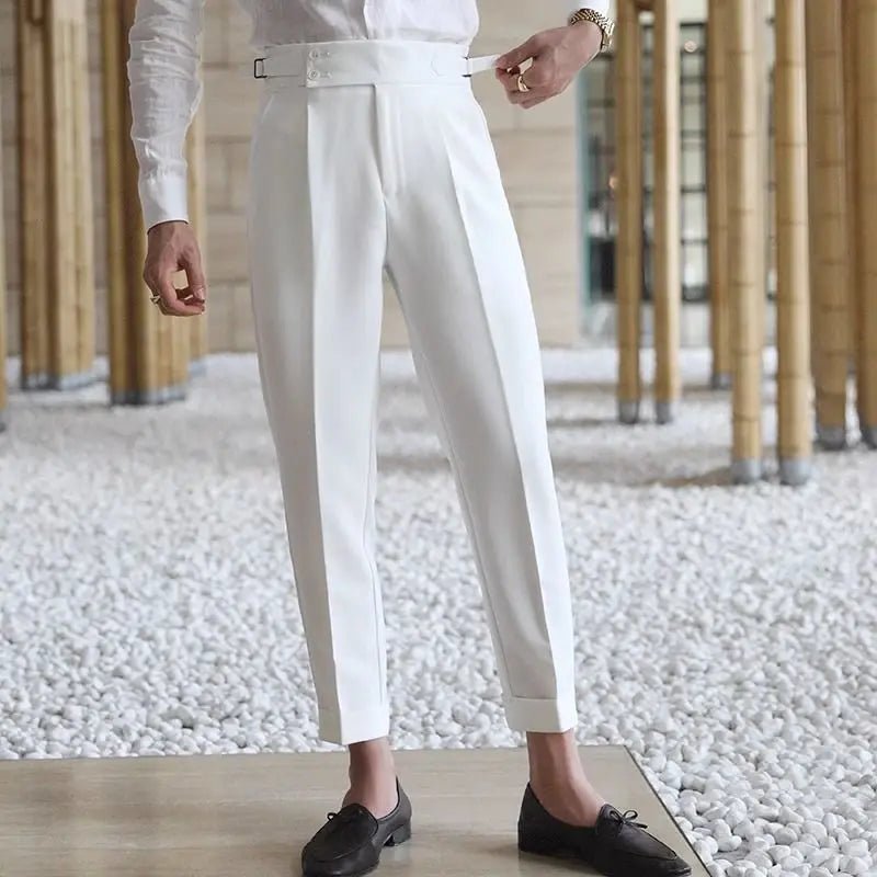 Straight ejecutivo high-waist trousers