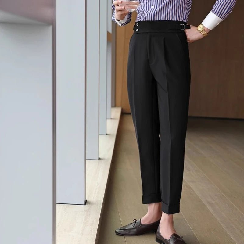 Straight ejecutivo high-waist trousers