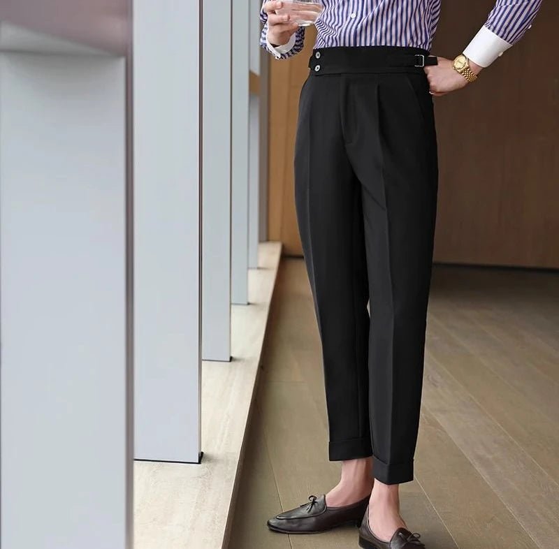 Straight ejecutivo high-waist trousers