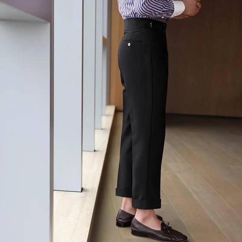 Straight ejecutivo high-waist trousers