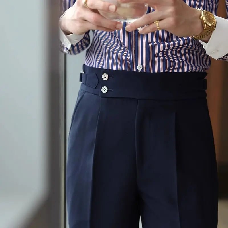 Straight ejecutivo high-waist trousers