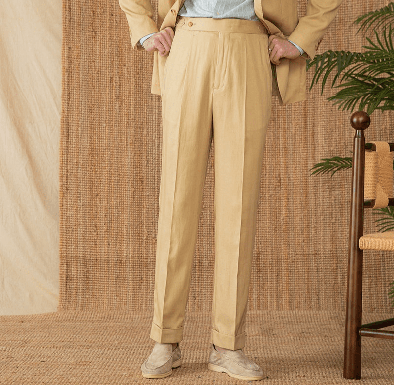 Summer straight fit elegant trousers