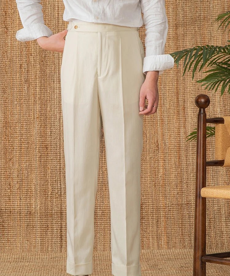 Summer straight fit elegant trousers