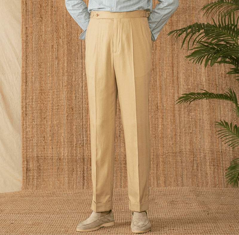 Summer straight fit elegant trousers