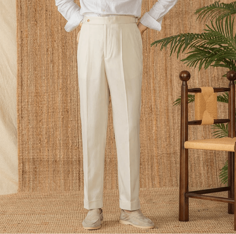 Summer straight fit elegant trousers