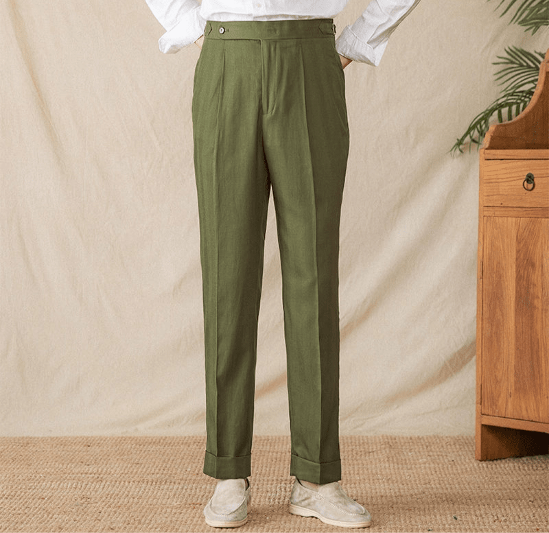 Summer straight fit elegant trousers