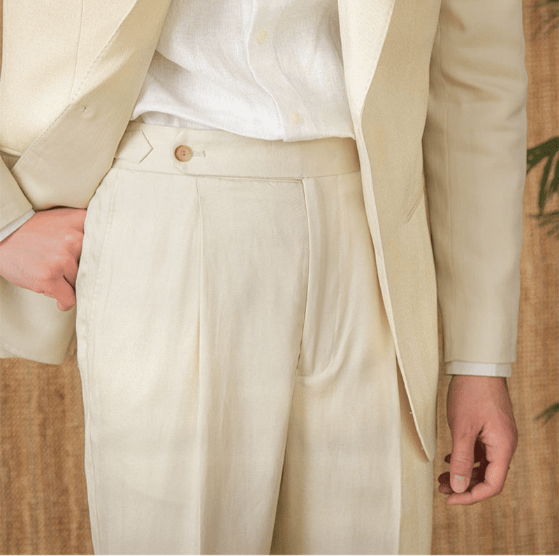 Summer straight fit elegant trousers