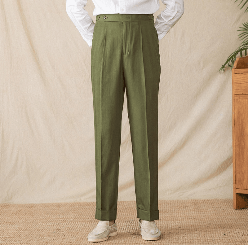 Summer straight fit elegant trousers