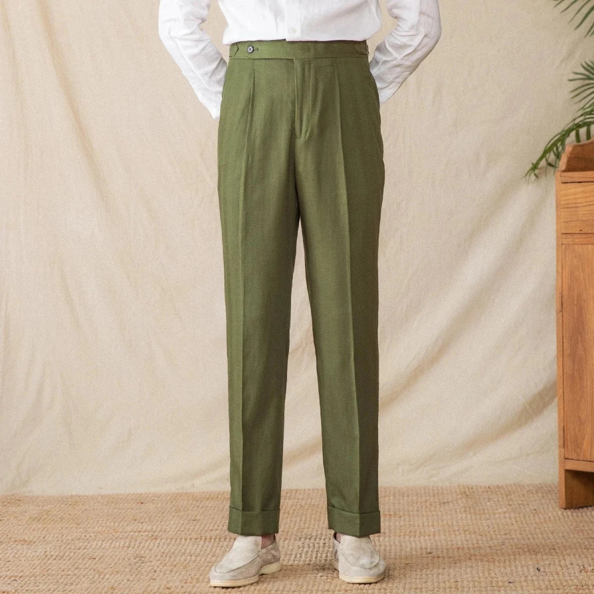 Summer straight fit elegant trousers