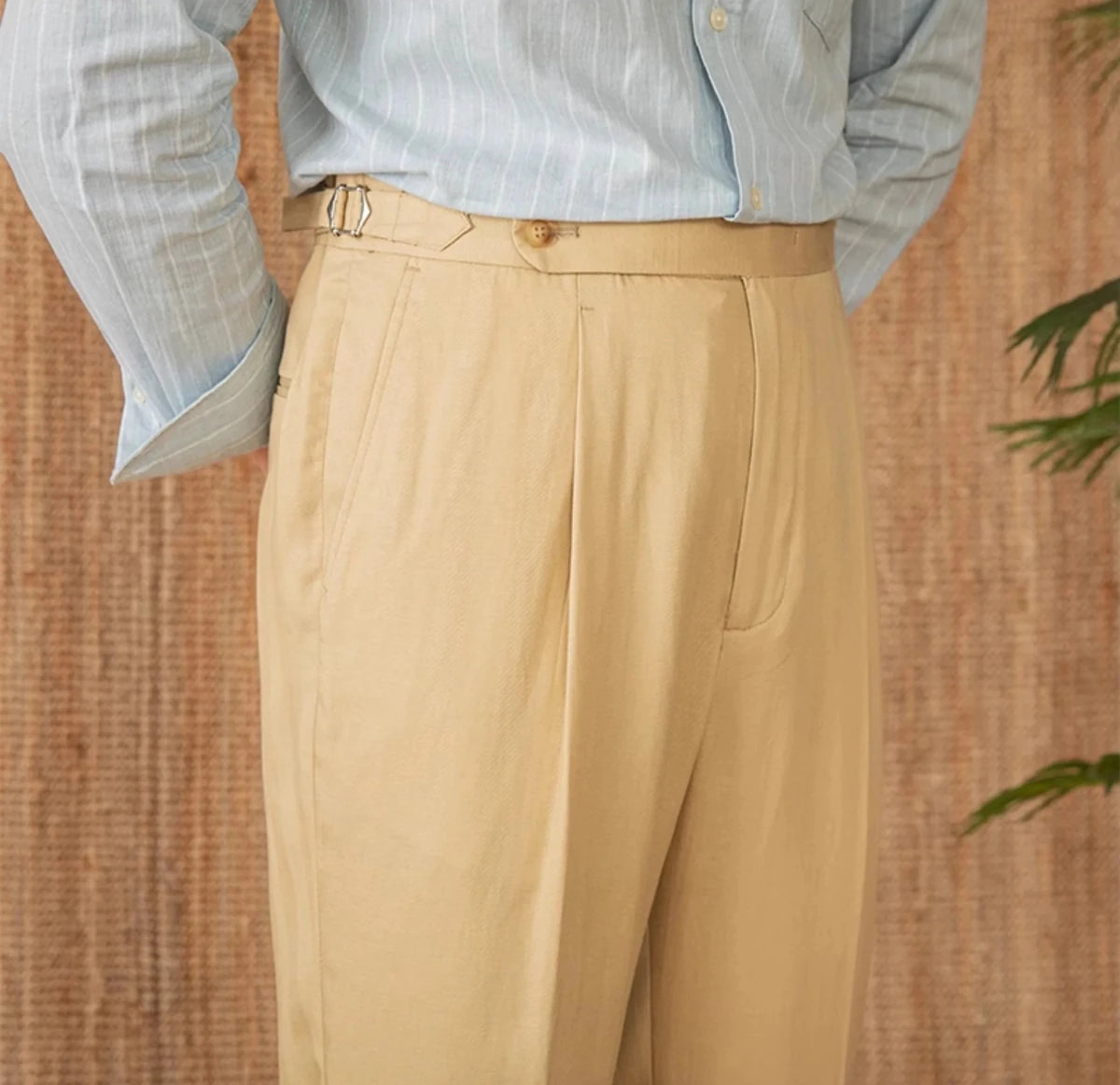 Summer straight fit elegant trousers