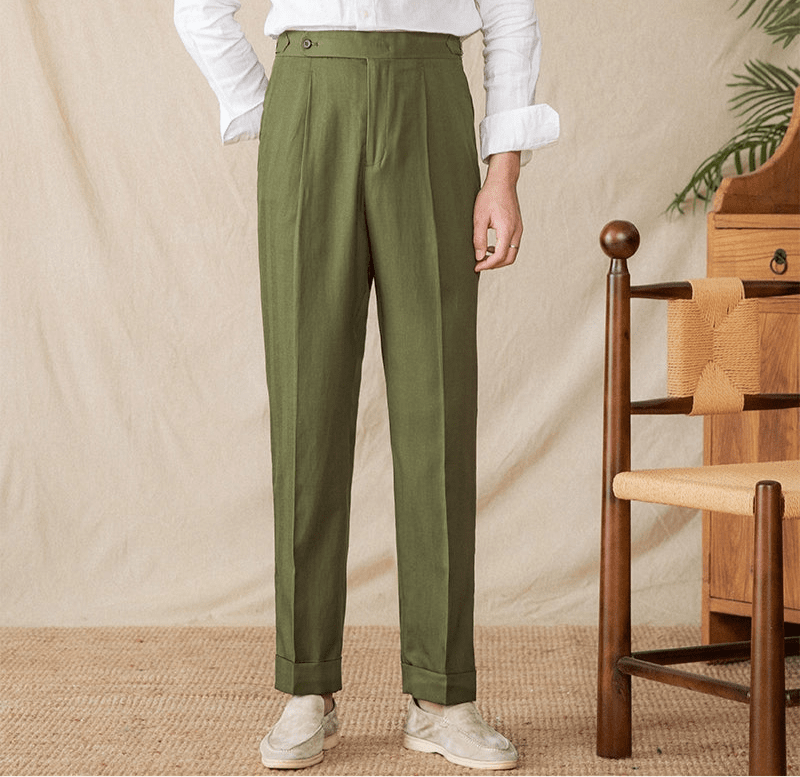 Summer straight fit elegant trousers
