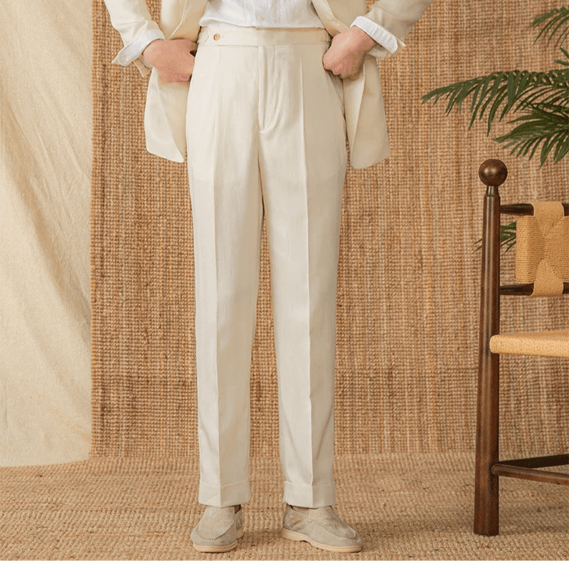 Summer straight fit elegant trousers