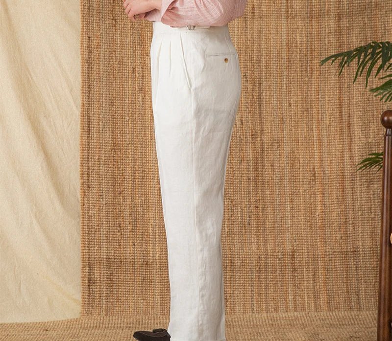 Summer straight fit lightweight trousers