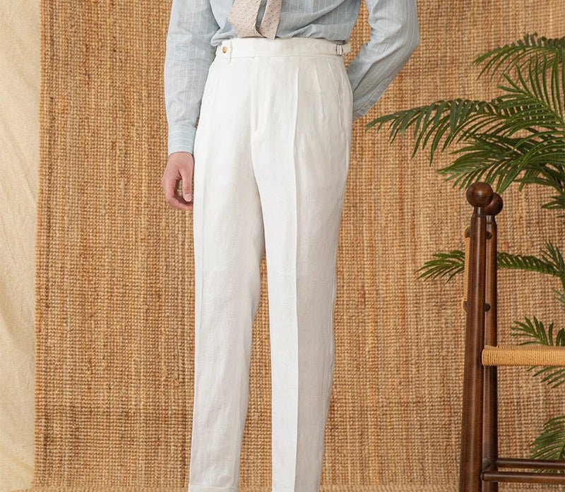 Summer straight fit lightweight trousers