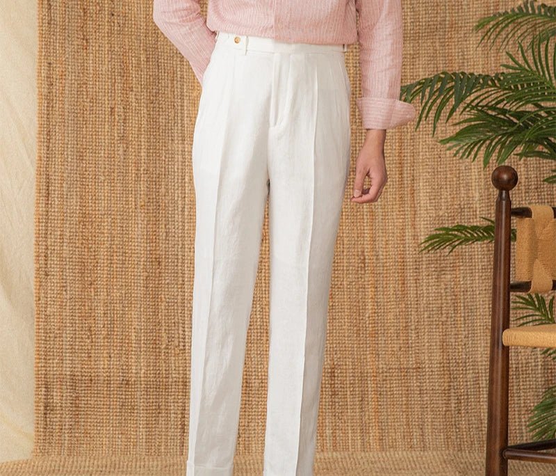 Summer straight fit lightweight trousers