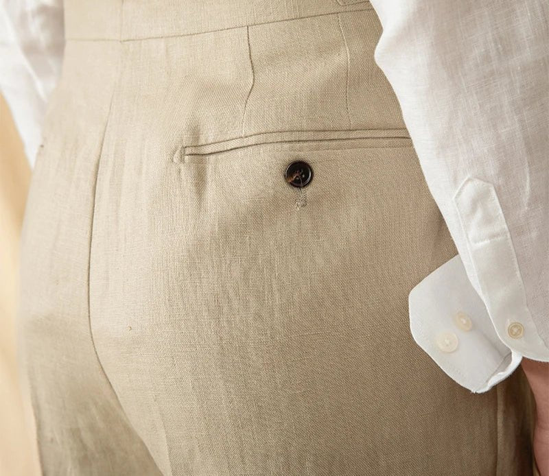 Summer straight fit lightweight trousers