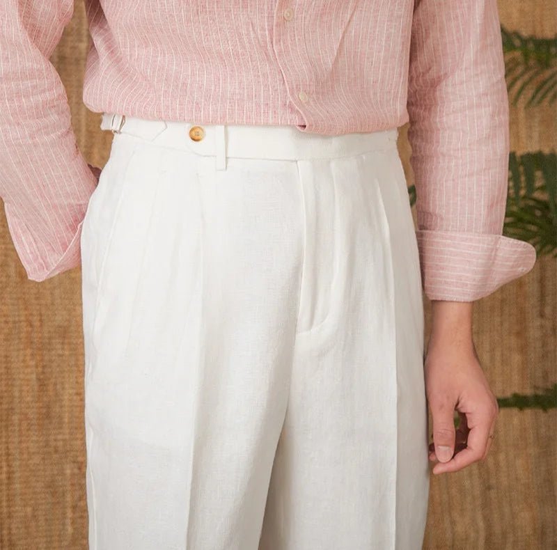 Summer straight fit lightweight trousers