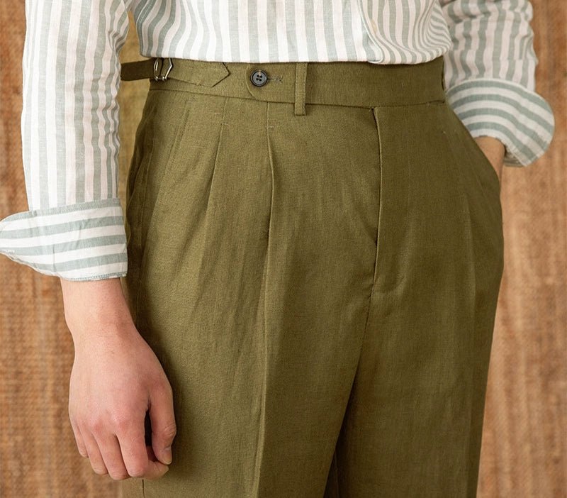 Summer straight fit lightweight trousers