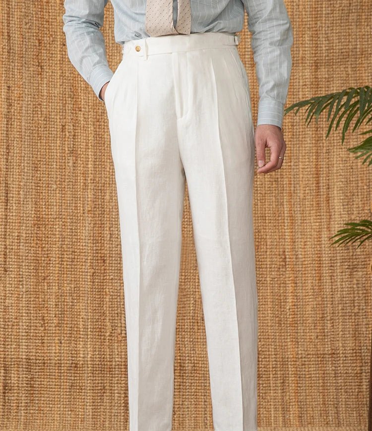 Summer straight fit lightweight trousers