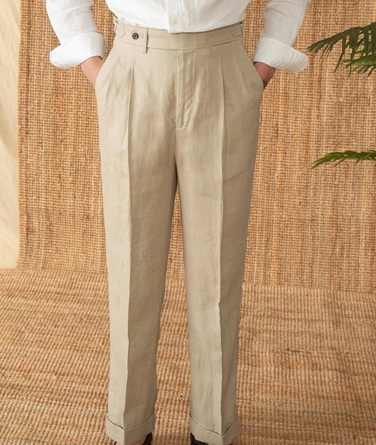 Summer straight fit lightweight trousers