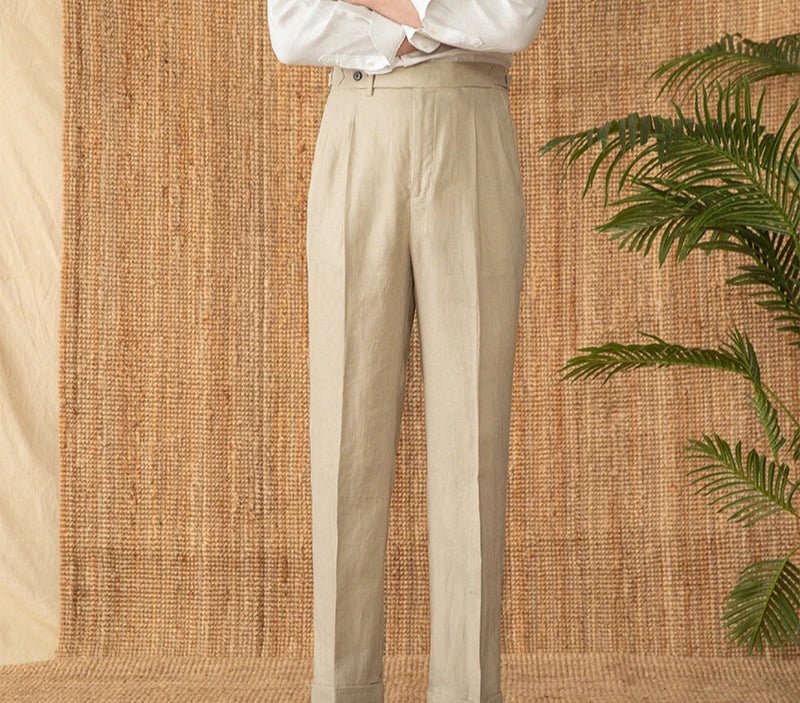 Summer straight fit lightweight trousers