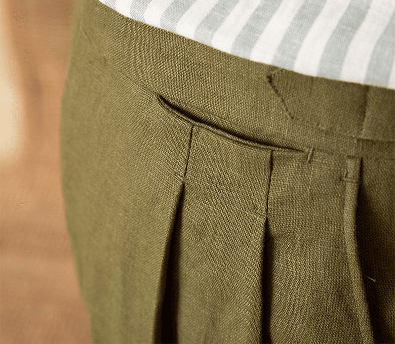 Summer straight fit lightweight trousers