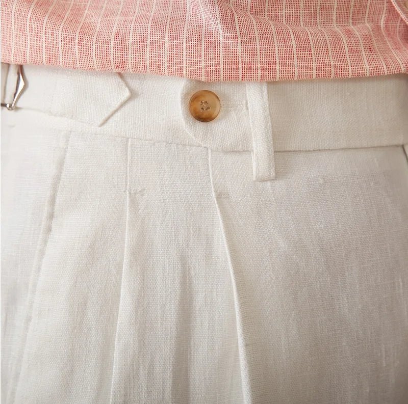 Summer straight fit lightweight trousers