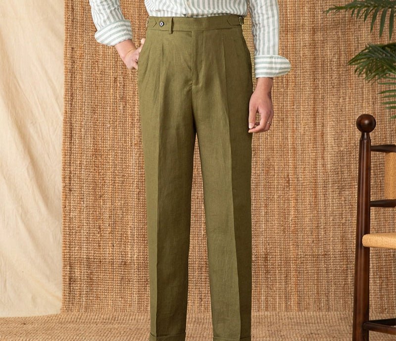 Summer straight fit lightweight trousers