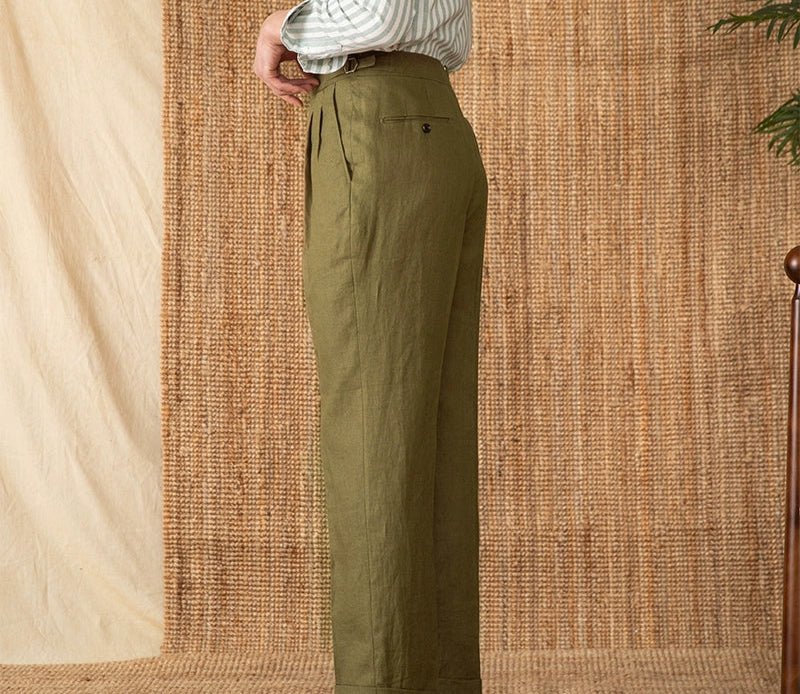 Summer straight fit lightweight trousers