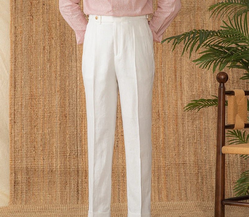 Summer straight fit lightweight trousers