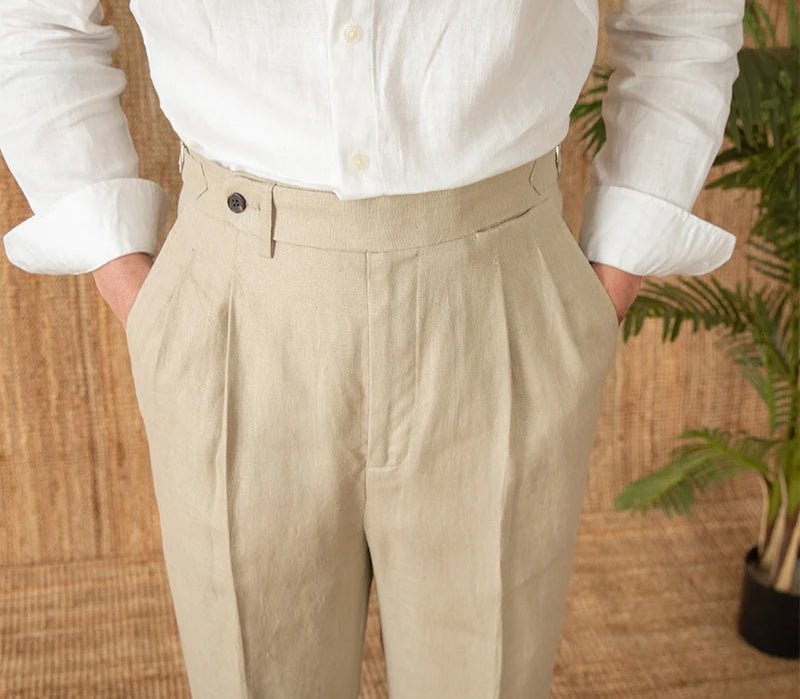 Summer straight fit lightweight trousers