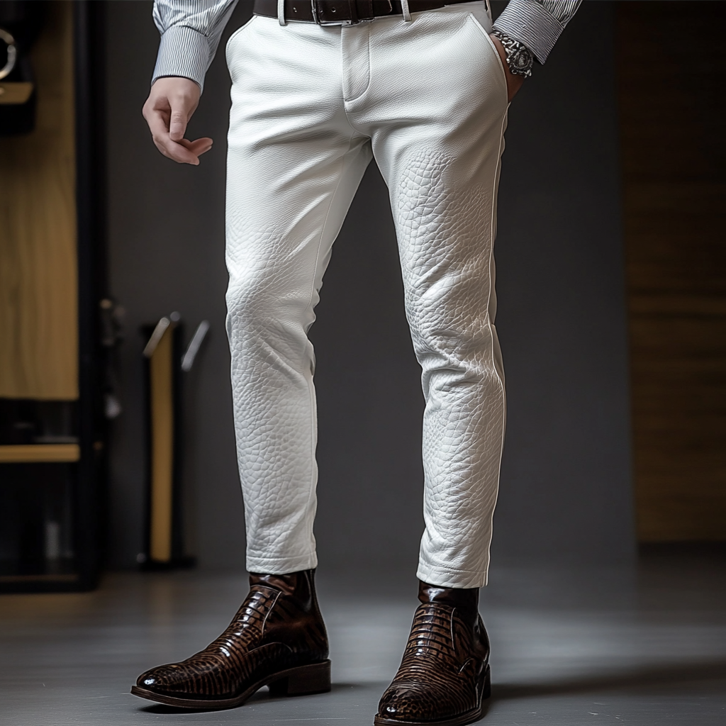 Pantalón Full-grain cuero Trousers