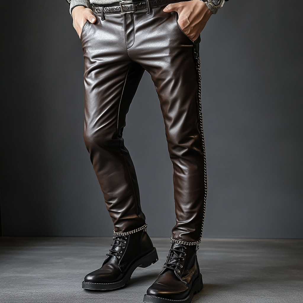 Pantalón Full-grain cuero Trousers