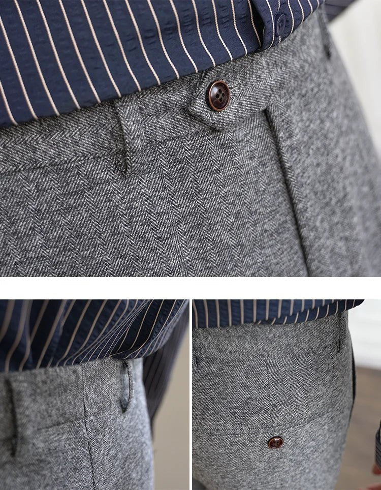 Winter tweed suit trousers