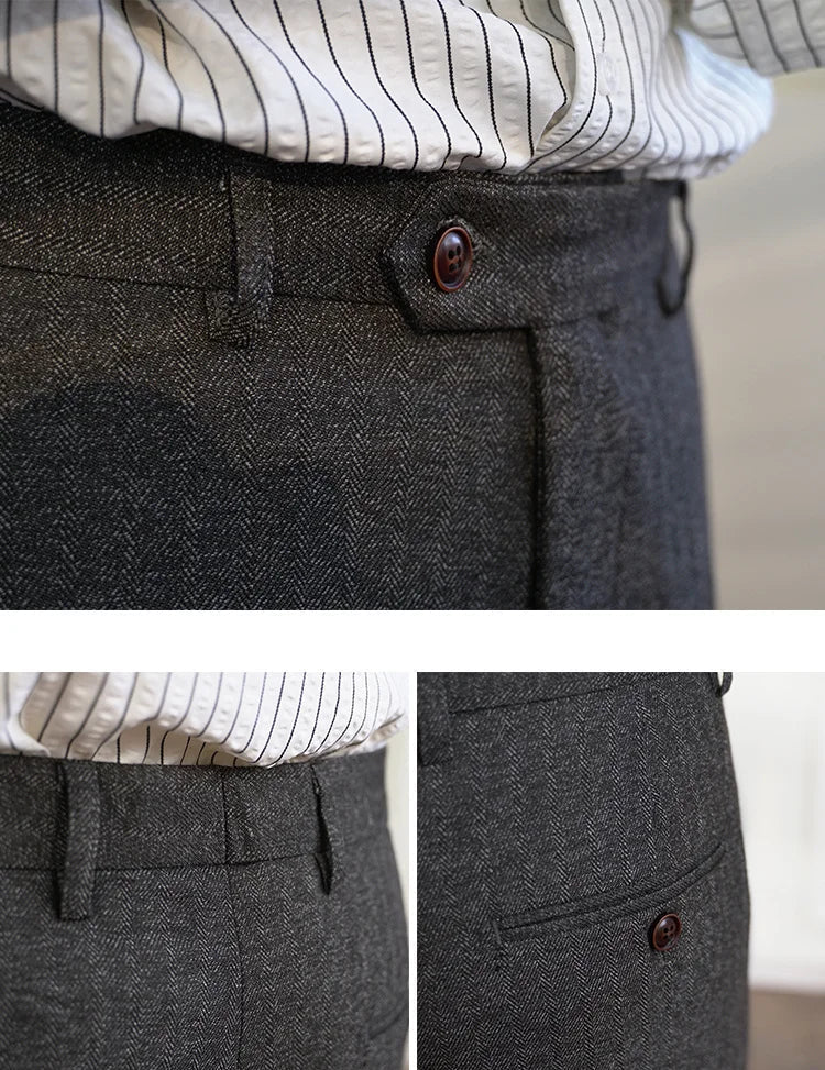 Winter tweed suit trousers